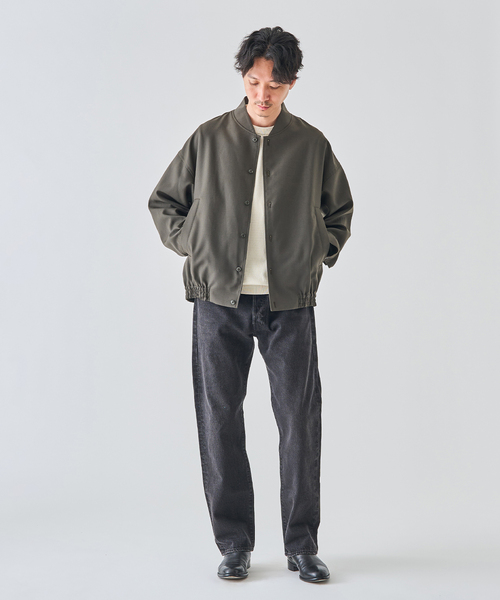 EDIFICE(エディフィス)の「TW al dente ギャバ ブルゾン(その他アウター・メンズ・ブラック/カーキ・MEDIUM/LARGE)」の4枚目の写真