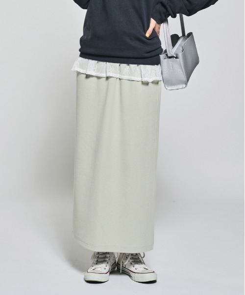 Right-on(ライトオン)の「【HONEYSUCKLE ROSE】サカリバタイトスカート (タイトシルエット / Iライン / シンプルエレガンス)(スカート・レディース・ダークグレー/ケリーグリーン/ライトイエロー/ライトブラウン・S/M/L)」の3枚目の写真