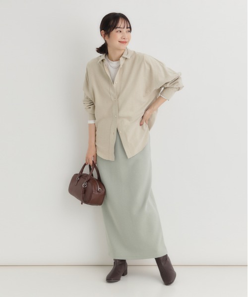 Right-on(ライトオン)の「【HONEYSUCKLE ROSE】サカリバタイトスカート (タイトシルエット / Iライン / シンプルエレガンス)(スカート・レディース・ダークグレー/ケリーグリーン/ライトイエロー/ライトブラウン・S/M/L)」の8枚目の写真