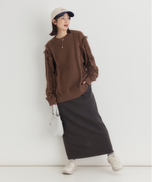 Right-on(ライトオン)の「【HONEYSUCKLE ROSE】サカリバタイトスカート (タイトシルエット / Iライン / シンプルエレガンス)(スカート・レディース・ダークグレー/ケリーグリーン/ライトイエロー/ライトブラウン・S/M/L)」の13枚目の写真