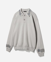 HARE | シシュウニットポロ(HARE)(ポロシャツ)