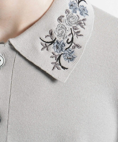 HARE（ハレ）の「シシュウニットポロ(HARE)（ポロシャツ・メンズ・ブルー/ライトグレー/ブラック・FREE）」の19枚目の写真