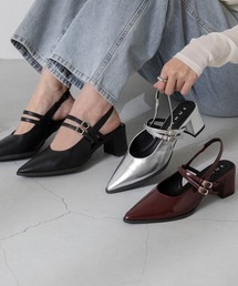 menue（メヌエ）の「2WAY ポインテッドトゥ ダブルストラップパンプス（パンプス）」