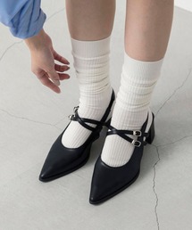 menue（メヌエ）の「2WAY ポインテッドトゥ ダブルストラップパンプス（パンプス）」