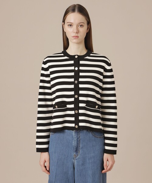 MACKINTOSH LONDON（マッキントッシュ ロンドン）の「フルニードルニットカーディガン（カーディガン/ボレロ・レディース・チャコールグレー/ダークネイビー/ネイビー・40/38）」の12枚目の写真