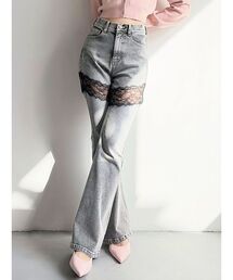 RESEXXY | レースドッキングデニムパンツ(デニムパンツ)