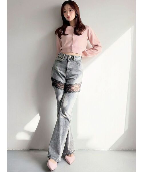 RESEXXY（リゼクシー）の「レースドッキングデニムパンツ（デニムパンツ・レディース・グレー/インディゴブルー・SMALL/MEDIUM）」の15枚目の写真