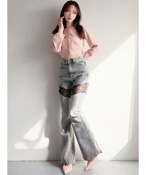 RESEXXY（リゼクシー）の「レースドッキングデニムパンツ（デニムパンツ・レディース・グレー/インディゴブルー・SMALL/MEDIUM）」の16枚目の写真