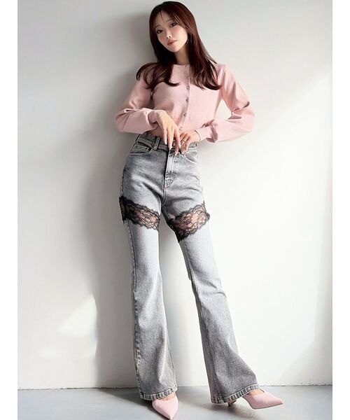RESEXXY（リゼクシー）の「レースドッキングデニムパンツ（デニムパンツ・レディース・グレー/インディゴブルー・SMALL/MEDIUM）」の17枚目の写真