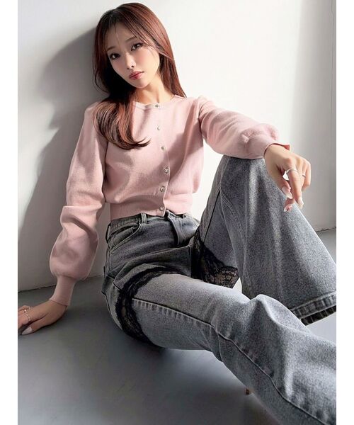 RESEXXY（リゼクシー）の「レースドッキングデニムパンツ（デニムパンツ・レディース・グレー/インディゴブルー・SMALL/MEDIUM）」の6枚目の写真