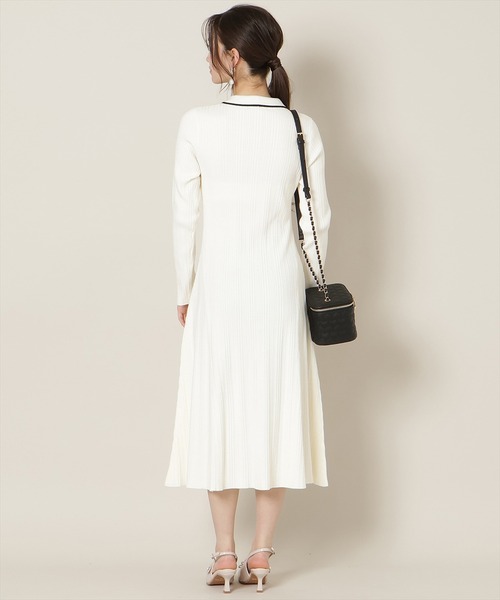 WILLSELECTION（ウィルセレクション）の「フロントボタンリボンタイニットワンピース（ワンピース・レディース・ピンク/ネイビー/ブルー/オフホワイト・FREE）」の19枚目の写真