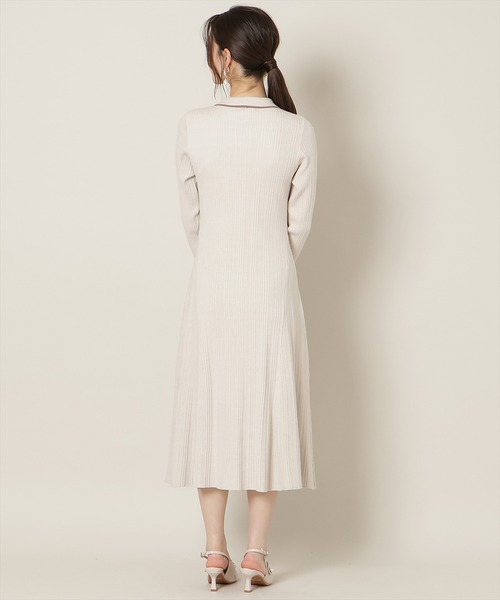 WILLSELECTION（ウィルセレクション）の「フロントボタンリボンタイニットワンピース（ワンピース・レディース・ピンク/ネイビー/ブルー/オフホワイト・FREE）」の12枚目の写真