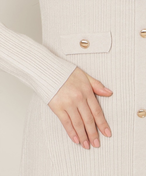 WILLSELECTION（ウィルセレクション）の「フロントボタンリボンタイニットワンピース（ワンピース・レディース・ピンク/ネイビー/ブルー/オフホワイト・FREE）」の15枚目の写真