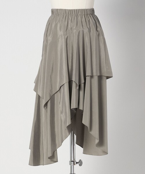 LOEFF（ロエフ）の「＜LOEFF＞ハンマーシャーク スカート（スカート・レディース・モカ/ネイビー・0/1）」の2枚目の写真