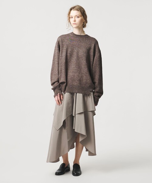 LOEFF（ロエフ）の「＜LOEFF＞ハンマーシャーク スカート（スカート・レディース・モカ/ネイビー・0/1）」の5枚目の写真