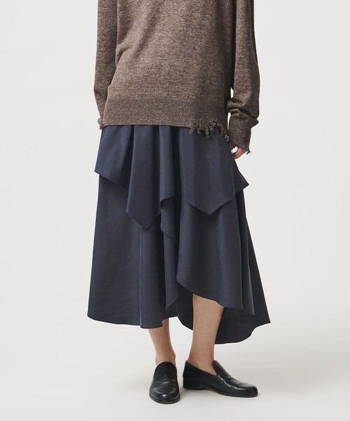 LOEFF（ロエフ）の「＜LOEFF＞ハンマーシャーク スカート（スカート・レディース・モカ/ネイビー・0/1）」の7枚目の写真