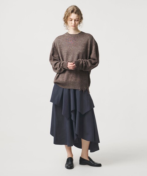 LOEFF（ロエフ）の「＜LOEFF＞ハンマーシャーク スカート（スカート・レディース・モカ/ネイビー・0/1）」の8枚目の写真