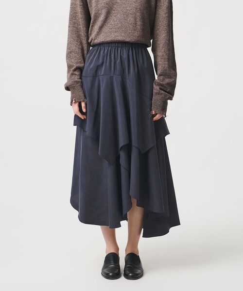 LOEFF（ロエフ）の「＜LOEFF＞ハンマーシャーク スカート（スカート・レディース・モカ/ネイビー・0/1）」の10枚目の写真