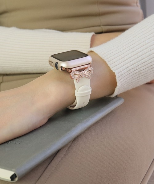 Apple Watch Band / アップルウォッチ ジルコニアリボンチャームバンド