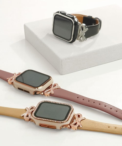 Urban Coral(アーバンコーラル)の「Apple Watch Band / アップルウォッチ ジルコニアリボンチャームバンド / Urban Coral(デジタル腕時計・レディース・ホワイト系その他2/ブラック系その他2/ピンク系その他/ベージュ系その他/グレー系その他2/ピンク系その他2・40mm)」の15枚目の写真