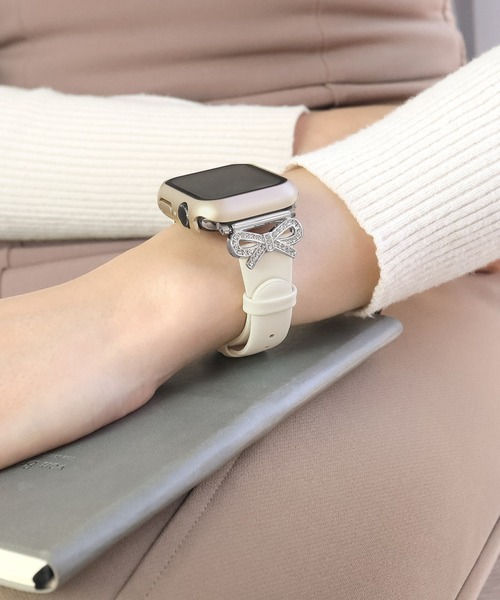 Urban Coral(アーバンコーラル)の「Apple Watch Band / アップルウォッチ ジルコニアリボンチャームバンド / Urban Coral(デジタル腕時計・レディース・ホワイト系その他2/ブラック系その他2/ピンク系その他/ベージュ系その他/グレー系その他2/ピンク系その他2・40mm)」の16枚目の写真