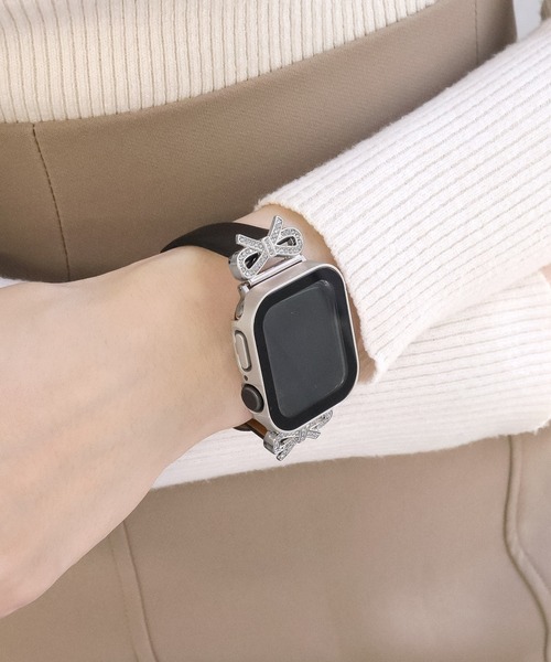 Urban Coral(アーバンコーラル)の「Apple Watch Band / アップルウォッチ ジルコニアリボンチャームバンド / Urban Coral(デジタル腕時計・レディース・ホワイト系その他2/ブラック系その他2/ピンク系その他/ベージュ系その他/グレー系その他2/ピンク系その他2・40mm)」の18枚目の写真
