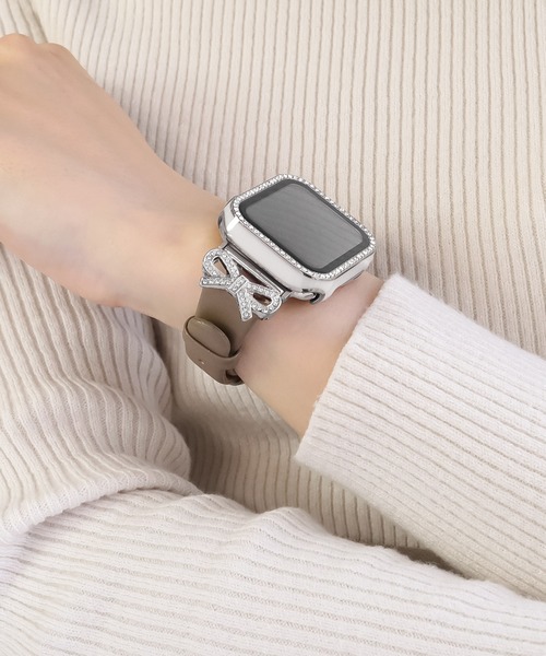 Urban Coral(アーバンコーラル)の「Apple Watch Band / アップルウォッチ ジルコニアリボンチャームバンド / Urban Coral(デジタル腕時計・レディース・ホワイト系その他2/ブラック系その他2/ピンク系その他/ベージュ系その他/グレー系その他2/ピンク系その他2・40mm)」の8枚目の写真
