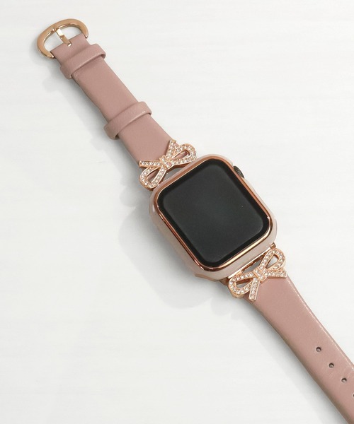 Urban Coral(アーバンコーラル)の「Apple Watch Band / アップルウォッチ ジルコニアリボンチャームバンド / Urban Coral(デジタル腕時計・レディース・ホワイト系その他2/ブラック系その他2/ピンク系その他/ベージュ系その他/グレー系その他2/ピンク系その他2・40mm)」の14枚目の写真