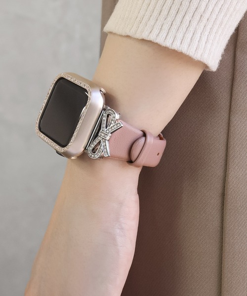 Urban Coral(アーバンコーラル)の「Apple Watch Band / アップルウォッチ ジルコニアリボンチャームバンド / Urban Coral(デジタル腕時計・レディース・ホワイト系その他2/ブラック系その他2/ピンク系その他/ベージュ系その他/グレー系その他2/ピンク系その他2・40mm)」の11枚目の写真