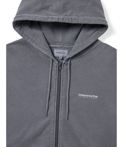 thisisneverthat（ディスイズネバーザット）の「INTL. Logo Zip Up Hoodie（パーカー・メンズ・ダークネイビー/フューシャピンク/ヘザーグレー/ブラック系その他・L/M/S/XL）」の7枚目の写真