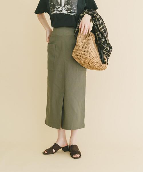 ITEMS URBANRESEARCH（アイテムズ アーバンリサーチ）の「『Sサイズあり』ストレッチタイトスカート（スカート・レディース・ブラック/カーキ/ベージュ・SMALL/MEDIUM）」の3枚目の写真