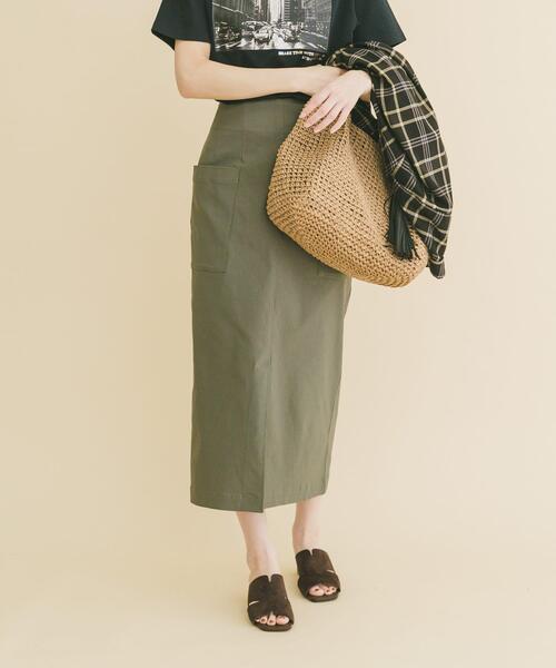 ITEMS URBANRESEARCH（アイテムズ アーバンリサーチ）の「『Sサイズあり』ストレッチタイトスカート（スカート・レディース・ブラック/カーキ/ベージュ・SMALL/MEDIUM）」の5枚目の写真