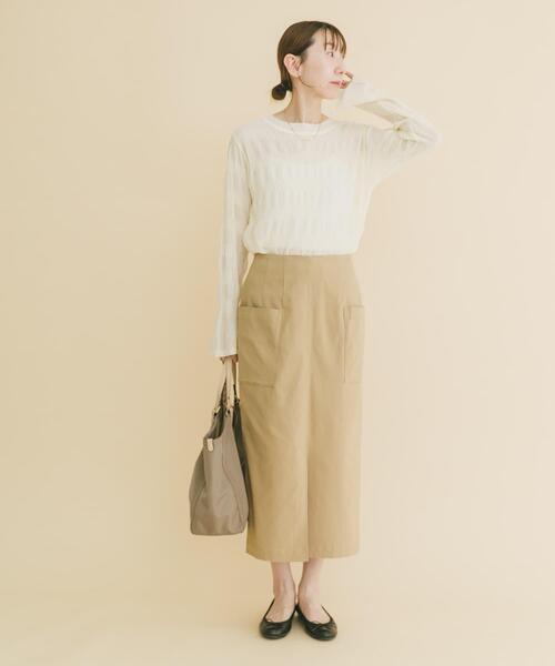 ITEMS URBANRESEARCH（アイテムズ アーバンリサーチ）の「『Sサイズあり』ストレッチタイトスカート（スカート・レディース・ブラック/カーキ/ベージュ・SMALL/MEDIUM）」の19枚目の写真