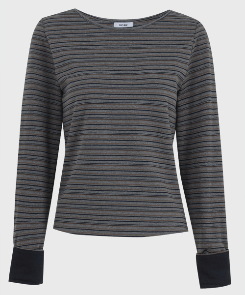 MICANE(ミケーネ)の「エバレットストライプカラーティー(Tシャツ/カットソー・レディース・チャコールグレー/ネイビー/Beige・SMALL/MEDIUM/LARGE/X-LARGE)」の13枚目の写真