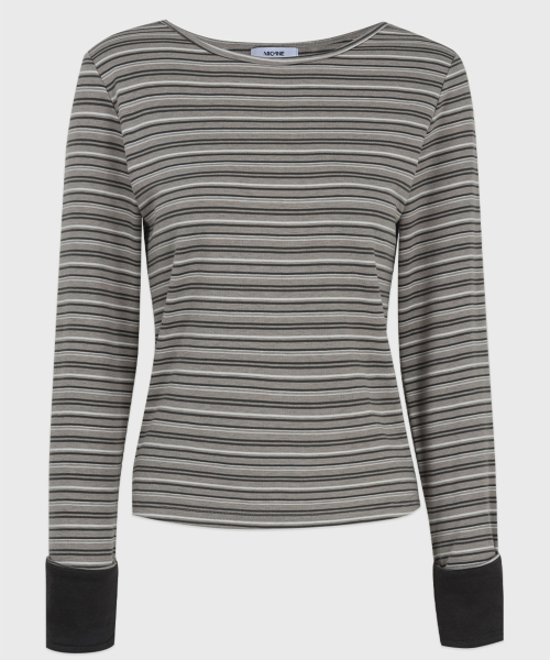 MICANE(ミケーネ)の「エバレットストライプカラーティー(Tシャツ/カットソー・レディース・チャコールグレー/ネイビー/Beige・SMALL/MEDIUM/LARGE/X-LARGE)」の18枚目の写真