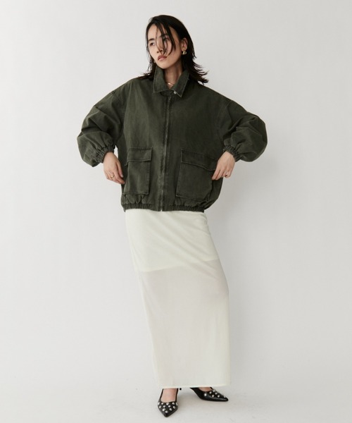 VION(ヴィオン)の「ミリタリーブルゾン / Military Blouson(ブルゾン・レディース・カーキ・FREE)」の4枚目の写真