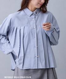 【BEVERLY HILLS POLO CLUB】プリーツブラウス