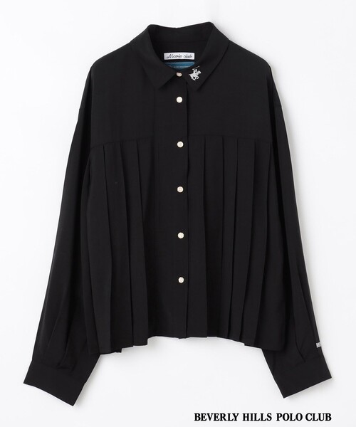 BEVERLY HILLS POLO CLUB(ビバリーヒルズポロクラブ)の「【BEVERLY HILLS POLO CLUB】プリーツブラウス(シャツ/ブラウス・レディース・オフホワイト/サックスブルー/ブラック・M)」の17枚目の写真