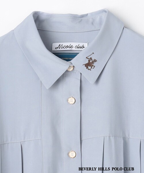 BEVERLY HILLS POLO CLUB(ビバリーヒルズポロクラブ)の「【BEVERLY HILLS POLO CLUB】プリーツブラウス(シャツ/ブラウス・レディース・オフホワイト/サックスブルー/ブラック・M)」の20枚目の写真