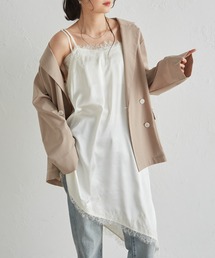 RANAN（ラナン）の「アシメレースサテンチュニック（キャミソール）」