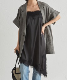 RANAN（ラナン）の「アシメレースサテンチュニック（キャミソール）」