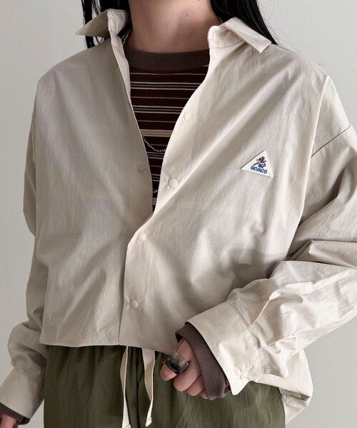 fredy emue（フレディエミュ）の「【GEVACO/ゲバコ】別注ドットボタンシャツ（シャツ/ブラウス・レディース・ベージュ/オフホワイト/チャコールグレー/ベージュ系その他・38）」の3枚目の写真