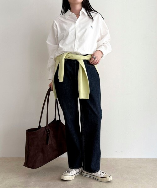 fredy emue（フレディエミュ）の「【GEVACO/ゲバコ】別注ドットボタンシャツ（シャツ/ブラウス・レディース・ベージュ/オフホワイト/チャコールグレー/ベージュ系その他・38）」の7枚目の写真