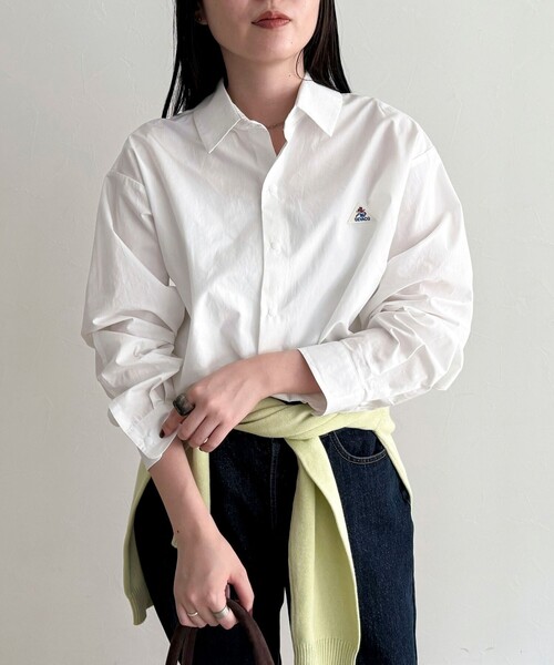 fredy emue（フレディエミュ）の「【GEVACO/ゲバコ】別注ドットボタンシャツ（シャツ/ブラウス・レディース・ベージュ/オフホワイト/チャコールグレー/ベージュ系その他・38）」の8枚目の写真