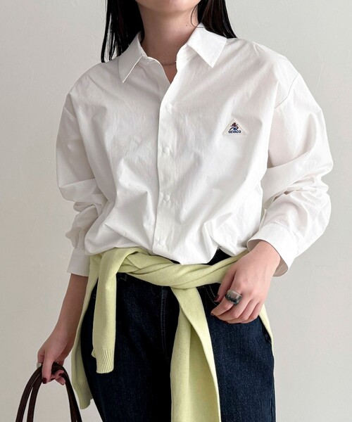 fredy emue（フレディエミュ）の「【GEVACO/ゲバコ】別注ドットボタンシャツ（シャツ/ブラウス・レディース・ベージュ/オフホワイト/チャコールグレー/ベージュ系その他・38）」の9枚目の写真