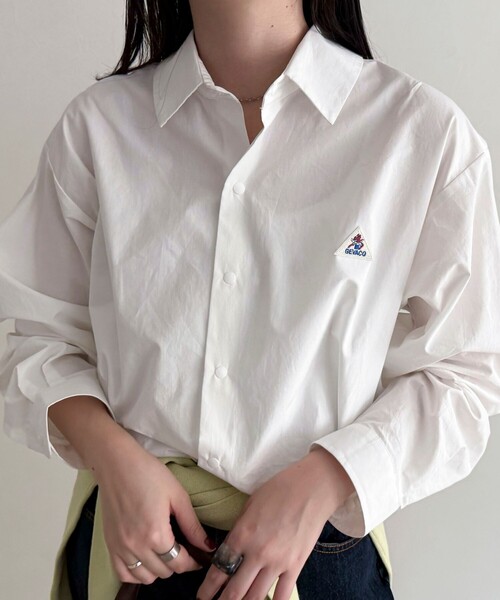 fredy emue（フレディエミュ）の「【GEVACO/ゲバコ】別注ドットボタンシャツ（シャツ/ブラウス・レディース・ベージュ/オフホワイト/チャコールグレー/ベージュ系その他・38）」の11枚目の写真