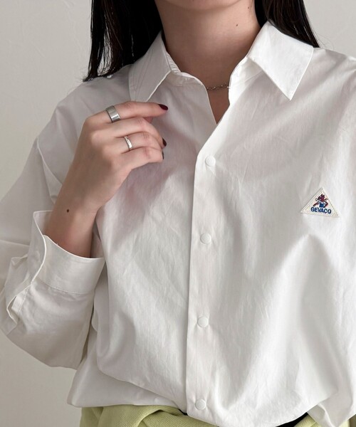 fredy emue（フレディエミュ）の「【GEVACO/ゲバコ】別注ドットボタンシャツ（シャツ/ブラウス・レディース・ベージュ/オフホワイト/チャコールグレー/ベージュ系その他・38）」の12枚目の写真