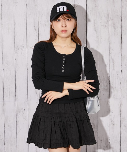 GORGE（ゴージ）の「《ヘンリーネック仕様》カットソー／春秋／全3色（Tシャツ/カットソー・レディース・グレー/オフホワイト/ブラック・F）」の3枚目の写真