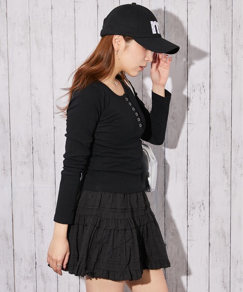 GORGE（ゴージ）の「《ヘンリーネック仕様》カットソー／春秋／全3色（Tシャツ/カットソー・レディース・グレー/オフホワイト/ブラック・F）」の16枚目の写真