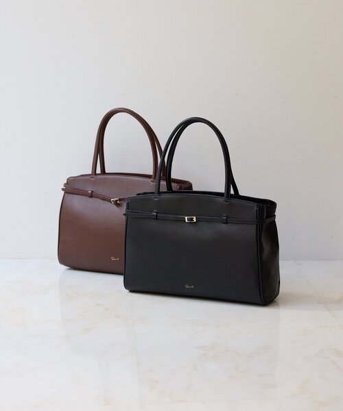 gemeil（ジェムイル）の「ベルトトートバッグ（PT-351）（トートバッグ・レディース・ブラック/ダークブラウン・FREE）」の3枚目の写真